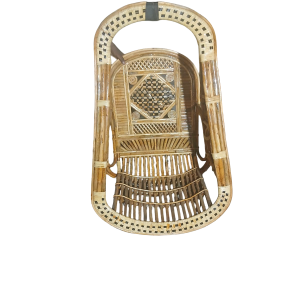 Bamboo Cane Hanging Swing/Jhula with Cushion and Chain – Comfortable Indoor & Outdoor Seating for All Ages