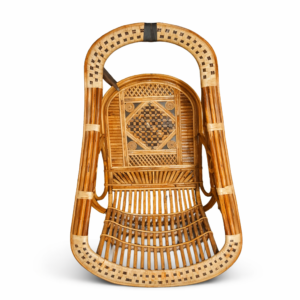 Bamboo Cane Hanging Swing/Jhula with Cushion and Chain – Comfortable Indoor & Outdoor Seating for All Ages