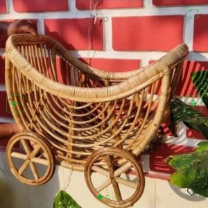 Bamboo Baby Crib for Photoshoot – Natural Baby Prop for Newborn Photography